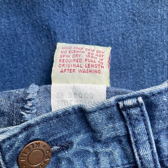 Vintage 1980s Calvin Klein Pleated Mom Jeans Indigo Wash 100% Cotton Size 5 | 24 - Picture 10 of 12